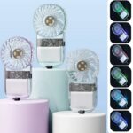 ハンディファン ミニ扇風機 携帯扇風機 1200mAh内臓バッテリー USB 充電式 3段階風量調整 卓上扇風機 アウトドア ファン 全3色 SKU:IPC03092025089 - Image 4