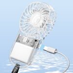 ハンディファン ミニ扇風機 携帯扇風機 1200mAh内臓バッテリー USB 充電式 3段階風量調整 卓上扇風機 アウトドア ファン 全3色 SKU:IPC03092025089 - Image 14