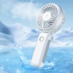 扇風機 加湿器 ファン 噴霧機能 ハンディファン ミニ扇風機 携帯扇風機 4000mAh内臓バッテリー USB 充電式  卓上扇風機 アウトドア ファン 全5色 SKU:IPC03092025090 - Image 4