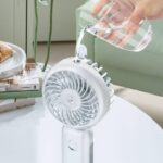 扇風機 加湿器 ファン 噴霧機能 ハンディファン ミニ扇風機 携帯扇風機 4000mAh内臓バッテリー USB 充電式  卓上扇風機 アウトドア ファン 全5色 SKU:IPC03092025090 - Image 2