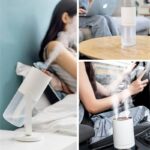 卓上加湿器 450mL容量 上給水 超音波式加湿器  3000mAh バッテリー内蔵 ミニ加湿器 静電気防止 超静音   卓上加湿機  LEDライト 超音波加湿器  小型加湿器 加湿機  type-c 充電 乾燥防止 SKU:IPC03092025091 - Image 3