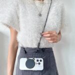 ネックストラップ  マグネット式  ストラップホルダー  携帯ストラップ ショルダーストラップ 携帯ショルダー  SKU:IPC03092025103 - 画像 (2)
