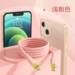 Type-c to Type-c 充電ケーブル PD20W  66W 急速充電 ケーブル 1.0m  シリコン素材 USB Type-Cケーブル 高耐久 断線防止  充電ケーブル 全3色 SKU:IPC03132025030 - Image 4