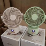 卓上扇風機 USB充電式 小型扇風機  3600mAh内臓バッテリー 自動首振り 強力 パワフル送風 充電式扇風機 携帯扇風機 全2色 SKU:IPC03132025039 - Image 8