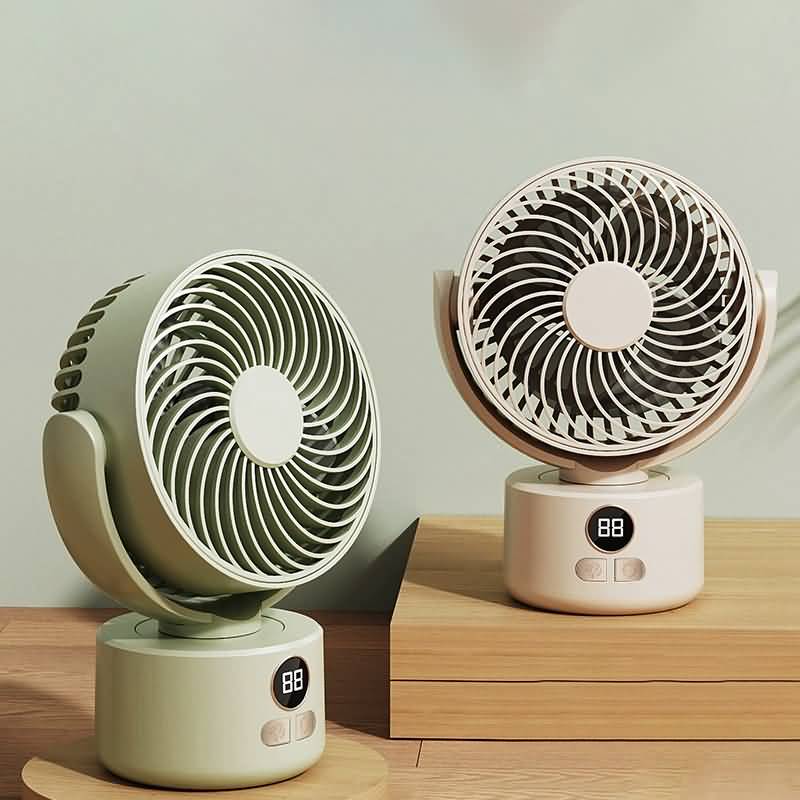 IPC03132025039-11.jpg 卓上扇風機 USB充電式 小型扇風機 3600mAh内臓バッテリー 自動首振り 強力 パワフル送風 充電式扇風機 携帯扇風機 全2色 SKU:IPC03132025039 - Image 1