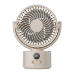 卓上扇風機 USB充電式 小型扇風機  3600mAh内臓バッテリー 自動首振り 強力 パワフル送風 充電式扇風機 携帯扇風機 全2色 SKU:IPC03132025039 - Image 7