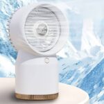 扇風機 加湿器 ファン 噴霧機能 デスクトップ ポータブル ミニスプレー加湿冷却ファン 3600mAh内臓バッテリー 噴霧ファン 卓上扇風機  USB充電  熱中症対策 全2色 SKU:IPC03132025045 - Image 6