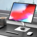 折り畳式 スタンド 薄型 タブレット スマホ用 スタンド コンパクト スマートフォンスタンド 卓上 アルミ合金 iPhone iPad Androidスマホ 多機種対応可能 全4色 SKU:IPC03172025003 - Image 7