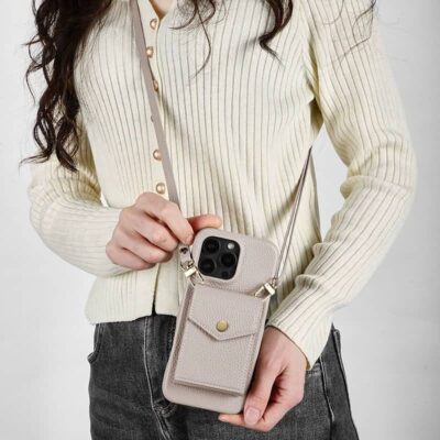 iPhone 17 合成革ケース ショルダー 背面型ケース iPhone16 Pro 背面型ケース iPhone16 PUレザー ケース スマホケース  全6色  SKU:IPC03192025026