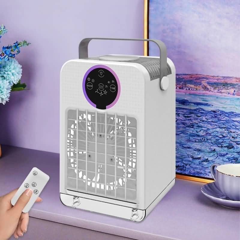 IPC03192025036-14.jpg 加湿器 扇風機 冷風機 加湿器 冷風扇 ポータブルエアコン 3段階風量静音 700MLタンク容量 ミニクーラー 卓上加湿器 熱中症対策 ミニエアコンファン SKU:IPC03192025036 - Image 1