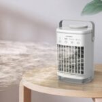 PSE認証取得 加湿器 扇風機 冷風機 加湿器 冷風扇  ポータブルエアコン 4段階風量静音 700MLタンク容量 ミニクーラー 卓上加湿器 熱中症対策 ミニエアコンファン  SKU:IPC03192025037 - Image 3
