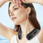 PSE認証取得 首掛け扇風機 携帯扇風機 首掛けファン ポータブルファン USB充電式 羽なし扇風機 4000mAh内臓バッテリー 360度 冷却 3段階風量調節 ハンディファン 熱中症対策  全2色 SKU:IPC03252025047 - 画像 (4)