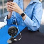ハンディファン ミニ扇風機  携帯扇風機 3600mAh内臓バッテリー USB 充電式 6段階風量調整 卓上扇風機 アウトドア ファン  全3色 SKU:IPC03252025048 - 画像 (10)