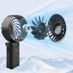 ハンディファン ミニ扇風機  携帯扇風機 3600mAh内臓バッテリー USB 充電式 6段階風量調整 卓上扇風機 アウトドア ファン  全3色 SKU:IPC03252025048 - 画像 (8)