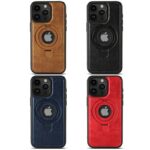 iPhone15 背面型ケース スタンド機能  iPhone15Pro PUレザー ケース magsafe対応  iPhone15Pro max PU合成革 レザー ケース スマホケース  全3色 SKU:IPC04142023011LS - Image 6