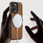 iPhone15 背面型ケース スタンド機能  iPhone15Pro PUレザー ケース magsafe対応  iPhone15Pro max PU合成革 レザー ケース スマホケース  全3色 SKU:IPC04142023011LS - Image 9