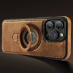 iPhone15 背面型ケース スタンド機能  iPhone15Pro PUレザー ケース magsafe対応  iPhone15Pro max PU合成革 レザー ケース スマホケース  全3色 SKU:IPC04142023011LS - Image 8