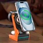 3in1ワイヤレス充電器 Apple watch &Air Pods充電可能 ワイヤレス充電 スタンド機能 PD15W 快速充電器 magsafe充電器 全4色 SKU:IPC04142023019LS - Image 12