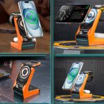 3in1ワイヤレス充電器 Apple watch &Air Pods充電可能 ワイヤレス充電 スタンド機能 PD15W 快速充電器 magsafe充電器 全4色 SKU:IPC04142023019LS - Image 7