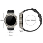 [技適マーク取得済み]多国言葉(日本語)対応 JA01 1.43inch大画面 多機能腕時計 250mAh大容量バッテリー内臓 5.1対応 スマートウォッチ 体表面温度  IP65防水  血中酸素 腕時計 24時間健康管理 歩数計 全3色 SKU:IPC04272024046LS - Image 14