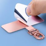 ステンレス製 0.4mm薄型 360度転回可能 スマホストラップ用 背面 シールパッド ネックストラップ ストラップホルダー アクセサリー   全5色 SKU:IPC04272024055LS - Image 2