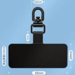 ステンレス製 0.4mm薄型 360度転回可能 スマホストラップ用 背面 シールパッド ネックストラップ ストラップホルダー アクセサリー   全5色 SKU:IPC04272024055LS - Image 6