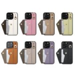 iPhone15 ベルト付き 背面型ケース 15Pro PUレザー ケース カード収納可能 iPhone15Pro max PU合成革 レザー ケース スマホケース 全8色 SKU:IPC04272024074LS - 画像 (3)