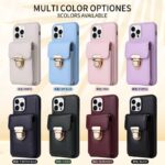 iPhone15 背面型ケース ストラップ付  iPhone15Plus PUレザーケース   ケード収納可能  スマホケース 全8色  SKU:IPC04272024090LS - Image 3