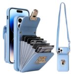 iPhone15 背面型ケース ストラップ付  iPhone15Plus PUレザーケース   ケード収納可能  スマホケース 全8色  SKU:IPC04272024090LS - Image 12