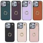 iPhone15 背面型ケース リングホルダー 付き  iPhone15Pro PUレザー ケース   iPhone15Pro max PU合成革 レザー ケース スマホケース  全7色  SKU:IPC04302024034 - Image 2