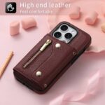 iPhone15背面型ケース ショルダーストラップ付きケース15Pro PUレザー ケース  iPhone15Pro max PU合成革 レザー ケース スマホケース 全5色 SKU:IPC05022024001 - Image 15