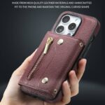 iPhone15背面型ケース ショルダーストラップ付きケース15Pro PUレザー ケース  iPhone15Pro max PU合成革 レザー ケース スマホケース 全5色 SKU:IPC05022024001 - Image 9