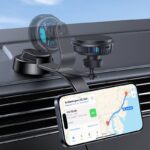 Magsafe対応 PD15W ワイヤレス充電器 半導体冷却 マウンティングアームマグネット式車載ホルダー 車用 マグネット充電器 ダッシュボードホルダー 全機種対応 スマホ アンドロイ SKU:IPC05022024016 - 画像 (3)