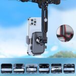 クリップ式 スマートフォンホルダー ルームミラー取付型  バックミラー スマホスタンド 360度回転可能 携帯 ホルダー 車載ホルダー 車載用  SKU:IPC05022024049 - Image 3