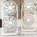 卓上扇風機  内臓バッテリー 卓上扇風機 360度角度自由調節 アウトドア ファン ミニ扇風機 熱中症対策  扇風機 white SKU:IPC05022024061