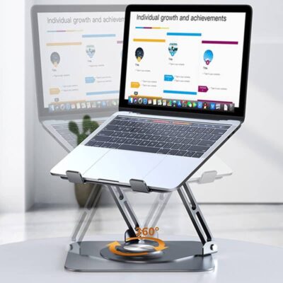 折れ畳式 PCスタンド ノートパソコン スタンド  360度転回可能 アルミニウム合金製 ノートパソコンスタンド iPad スタンド 全3色  SKU:IPC05022024068 - Image 6