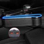 運転席用と助手席用 PU皮革 カーシート隙間収納ボックス 左右対応  LEDライト付き 車用サイド収納ボックス カー用品 PUレザー車シート収納ポケットサイド 左右対称 単個 全4色 SKU:IPC050262024001 - Image 11