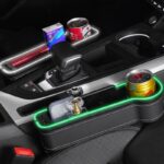 運転席用と助手席用 PU皮革 カーシート隙間収納ボックス 左右対応  LEDライト付き 車用サイド収納ボックス カー用品 PUレザー車シート収納ポケットサイド 左右対称 単個 全4色 SKU:IPC050262024001 - Image 4