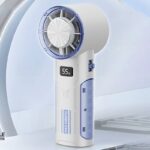 手持ち携帯扇風機  3段階風量調整 2000mAH内臓バッテリー  158*59*59mm卓上扇風機 アウトドア ファン ミニ扇風機 熱中症対策 全3色 SKU:IPC05072024010 - 画像 (6)