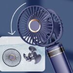 手持ち携帯扇風機 5段階風量調整  折れ畳式 卓上扇風機 アウトドア ファン ミニ扇風機 熱中症対策  全4色 SKU:IPC05102024015 - Image 3