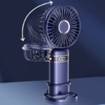 手持ち携帯扇風機 5段階風量調整  折れ畳式 卓上扇風機 アウトドア ファン ミニ扇風機 熱中症対策  全4色 SKU:IPC05102024015 - Image 2