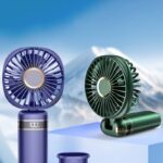 手持ち携帯扇風機 5段階風量調整  折れ畳式 卓上扇風機 アウトドア ファン ミニ扇風機 熱中症対策  全4色 SKU:IPC05102024015 - Image 4