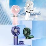 手持ち携帯扇風機 5段階風量調整  折れ畳式 卓上扇風機 アウトドア ファン ミニ扇風機 熱中症対策  全4色 SKU:IPC05102024015 - Image 7