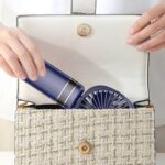 手持ち携帯扇風機 5段階風量調整  折れ畳式 卓上扇風機 アウトドア ファン ミニ扇風機 熱中症対策  全4色 SKU:IPC05102024015 - Image 6