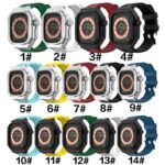 Apple watch ultra 49mm 一体型 バンド メタル+シリコン製アップルウォッチ カバーApple Watch 49mm 腕時計バンド アップル ウォッチ ベルト 全14色 SKU:IPC05102024027 - Image 3