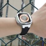 Apple watch ultra 49mm 一体型 バンド メタル+シリコン製アップルウォッチ カバーApple Watch 49mm 腕時計バンド アップル ウォッチ ベルト 全14色 SKU:IPC05102024027 - Image 2