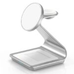 3in1ワイヤレス充電器 Apple watch &Air Pods充電可能 ワイヤレス充電 スタンド機能 PD15W 快速充電器 magsafe充電器 全2色 SKU:IPC05102024034 - Image 2