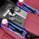 運転席用と助手席用 PU皮革 カーシート隙間収納ボックス 左右対応  LEDライト付き 車用サイド収納ボックス カー用品 PUレザー車シート収納ポケットサイド 左右対称 単個 全4色 SKU:IPC05232024014 - Image 2