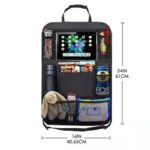 高級布製 バックシートポケット  カー用品 テーブル ドリンクホルダー  大量収納 バッグシート スマホ・タブレットも収納可能 簡単装着 単個  Black SKU:IPC05232024019 - Image 8