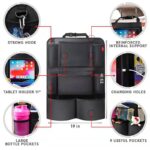 高級布製 バックシートポケット  カー用品 テーブル ドリンクホルダー  大量収納 バッグシート スマホ・タブレットも収納可能 簡単装着 単個  全2色 SKU:IPC05232024020 - Image 8